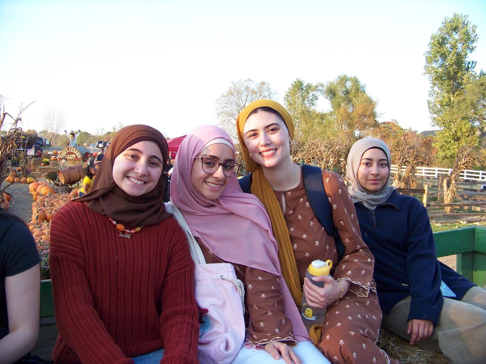 ISA members together outdoors on a fall day