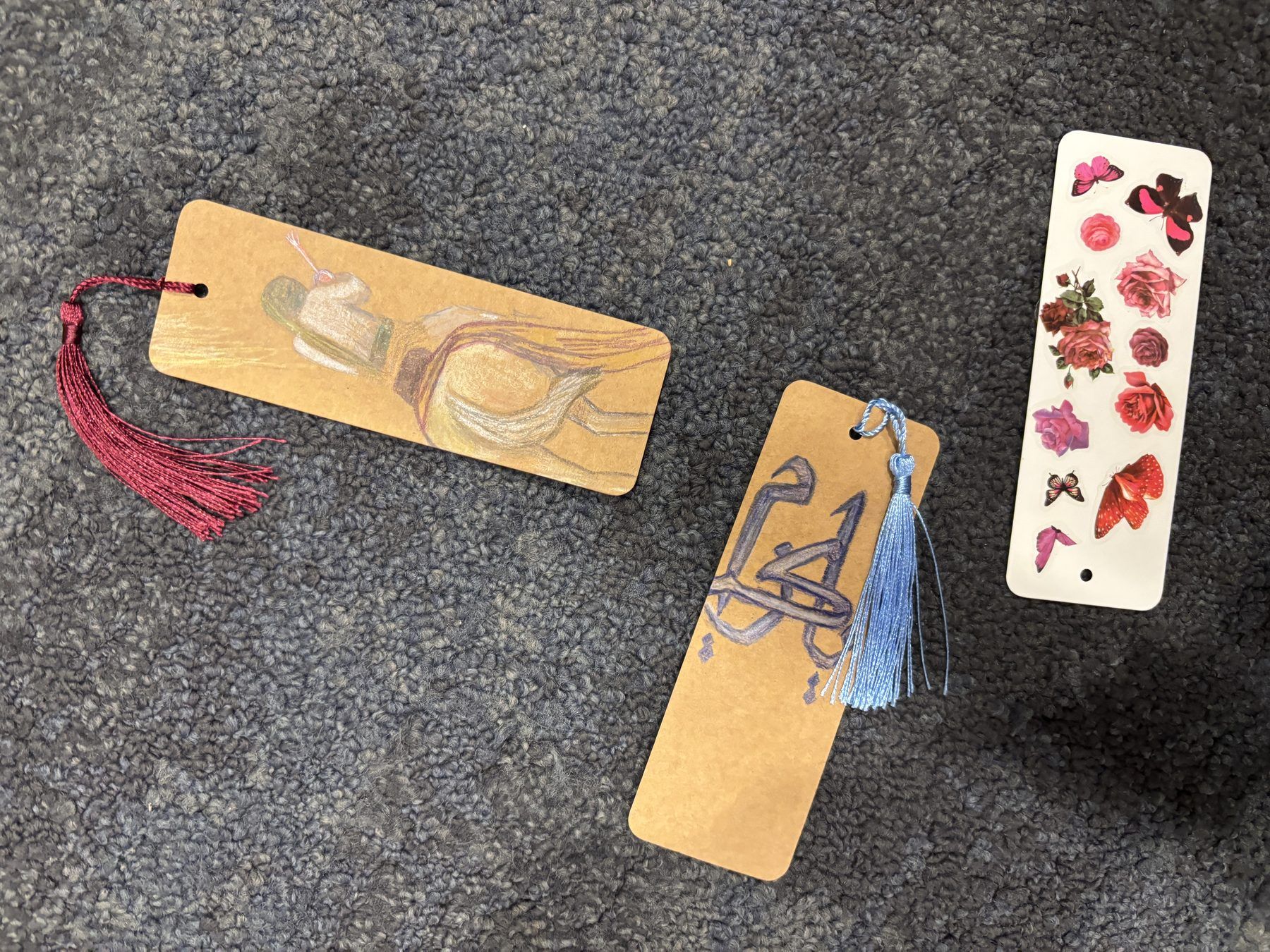 Hand-painted bookmarks from an ISA craft night
