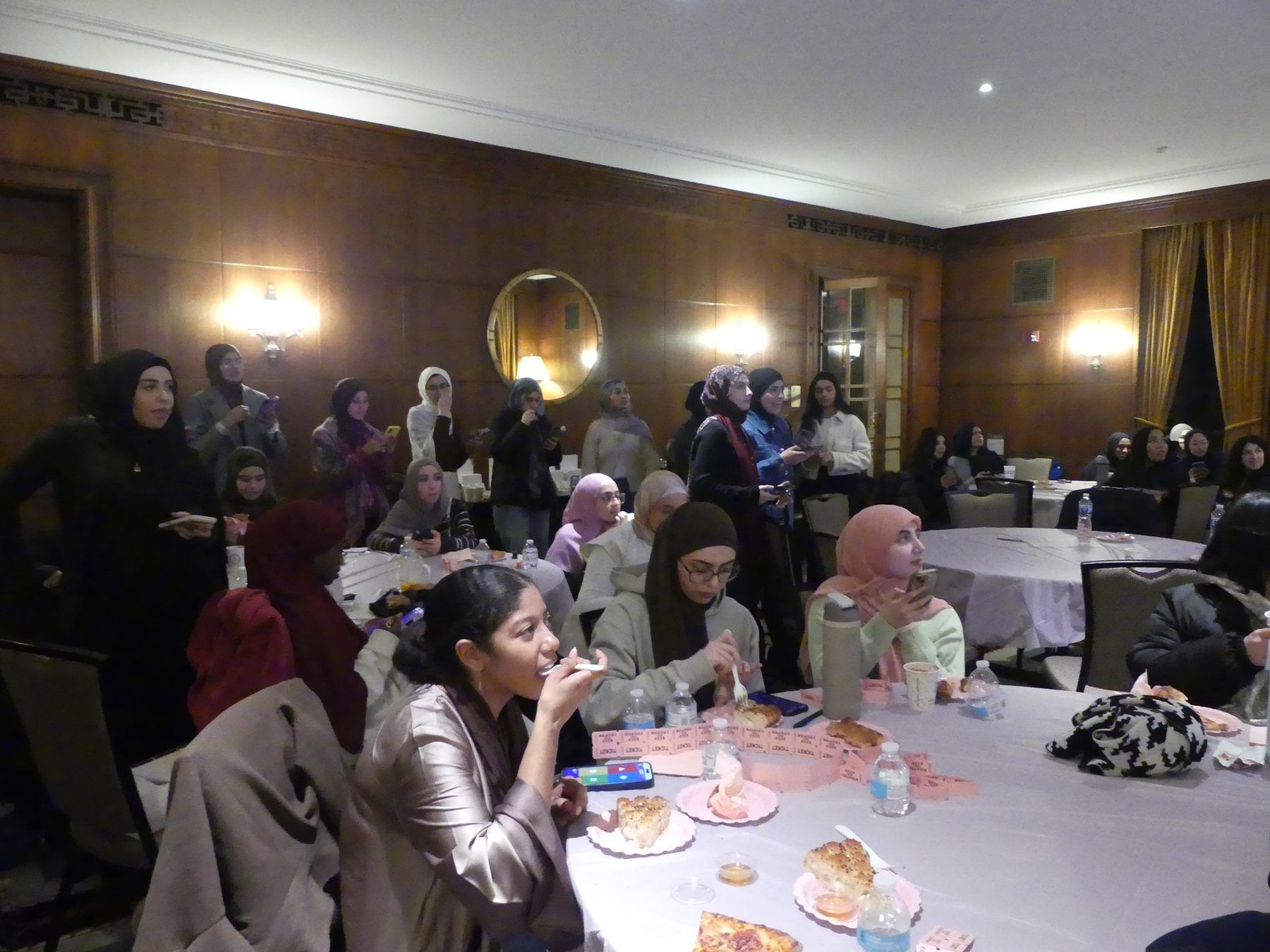 ISA members at dinner after a Thursday program